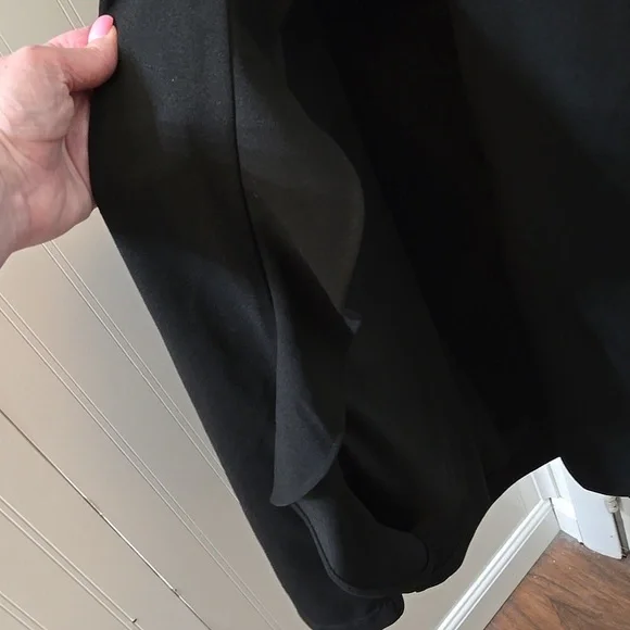 Lulus Womens Strapless NWT Elegant Black Maxi Dress With Ruffle Slit XL - Picture 3 of 8